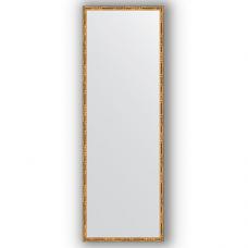 Зеркало настенное 47х137 см в багетной раме - золотой бамбук 24 мм.