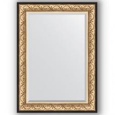 Зеркало настенное 80х110 см в багетной раме - барокко золото 106 мм.