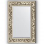 Зеркало настенное 60х90 см в багетной раме - барокко серебро 106 мм.