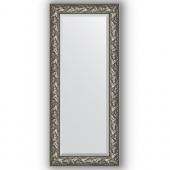 Зеркало настенное 64х149 см в багетной раме - византия серебро 99 мм.