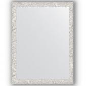 Зеркало настенное 61х81 см в багетной раме - чеканка белая 46 мм.
