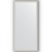 Зеркало настенное 71х151 см в багетной раме - чеканка белая 46 мм.
