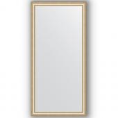 Зеркало настенное 75х155 см в багетной раме - золотые бусы на серебре 60 мм.