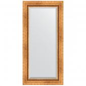 Зеркало настенное 56х116 см в багетной раме - римское золото 88 мм. Зеркало настенное 56х116 см в багетной раме - римское золото 88 мм.