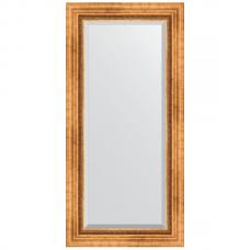 Зеркало настенное 56х116 см в багетной раме - римское золото 88 мм. Зеркало настенное 56х116 см в багетной раме - римское золото 88 мм.