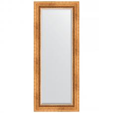 Зеркало настенное 56х136 см в багетной раме - римское золото 88 мм. Зеркало настенное 56х136 см в багетной раме - римское золото 88 мм.