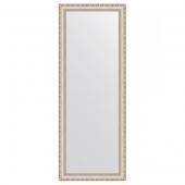 Зеркало настенное 55х145 см в багетной раме - версаль серебро 64 мм.