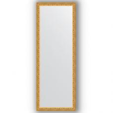 Зеркало настенное 52х142 см в багетной раме - сусальное золото 47 мм.