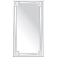Зеркало с зеркальным обрамлением (серебро) 70х130 см. Серия V-2.