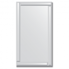 Зеркало с зеркальным обрамлением (серебро) 50х90 см. Серия V-1.