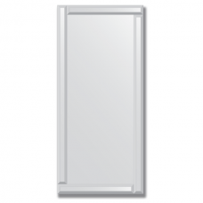 Зеркало с зеркальным обрамлением (серебро) 50х110 см. Серия V-1.