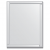 Зеркало с зеркальным обрамлением (серебро) 70х90 см. Серия V-1.