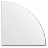 Зеркальная плитка без фацета (серебро) (четверть круга 25х25 см).