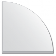 Зеркальная плитка с фацетом 5 мм (серебро) (четверть круга 20х20 см)