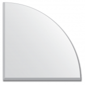 Зеркальная плитка с фацетом 5 мм (серебро) (четверть круга 25х25 см)