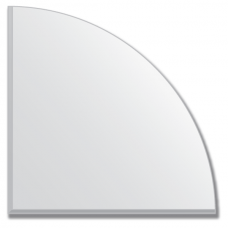 Зеркальная плитка с фацетом 5 мм (серебро) (четверть круга 30х30 см)